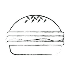 hamburger icon over white background. fast food design. vector illustration