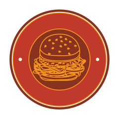 hamburger fast food icon vector illustration design