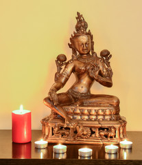 Traditional Indian statue of compassion, Tara, the Goddess of Hindu religion
