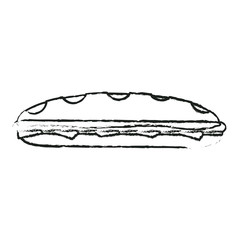 sandwich icon over white background. fast food design. vector illustration