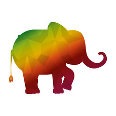 funny elephant circus icon vector illustration design