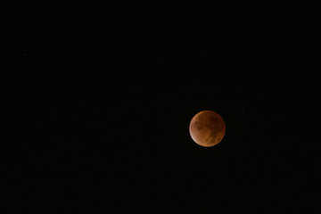 Red supermoon eclipse