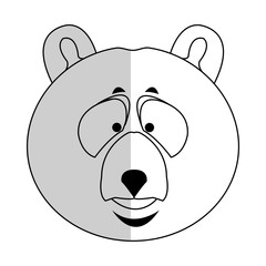 Fototapeta premium bear cartoon icon over white background. vector illustration