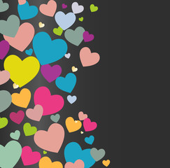 vector background with hearts, Valentine's Day