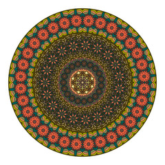 Flower mandala. Vintage decorative elements.