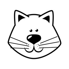 cute cat mascot isolated icon vector illustration design