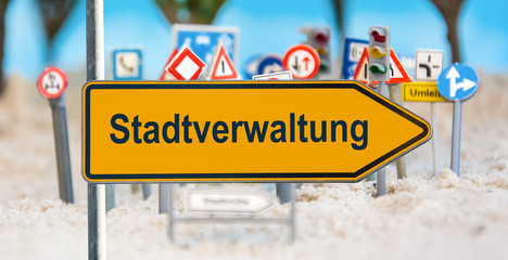 Fototapeta premium Schild 180 - Stadtverwaltung