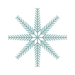 snowflake decoration isolated icon vector illustration design