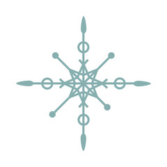 snowflake decoration isolated icon vector illustration design
