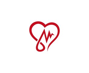 Fototapeta premium Heart medicine logo