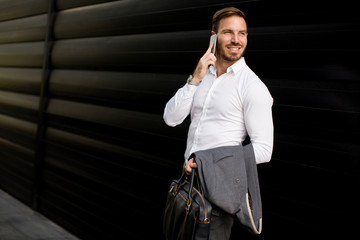 Young businessman outdoor