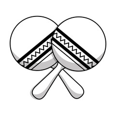 maracas instrument isolated icon vector illustration design