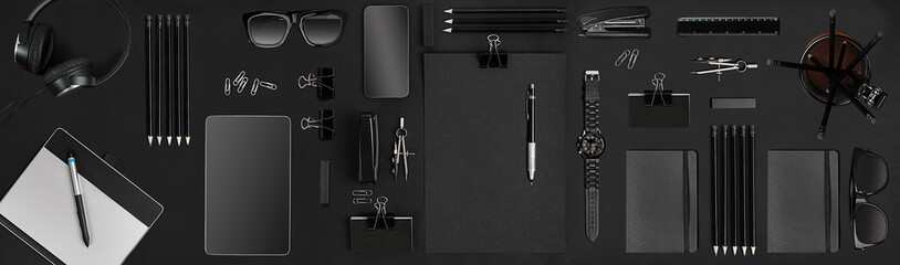 Creative black office items