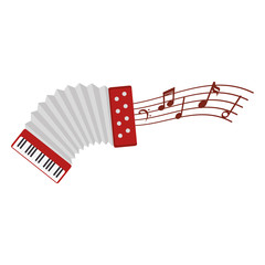 accordion instrument isolated icon vector illustration design