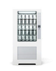 Vending machine for snacks and soda isolated. 3d rendering