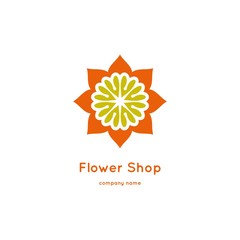 Bright and juicy beautiful circular logo for organic shop, eco product.