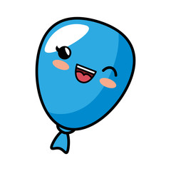 balloon air party character vector illustration design