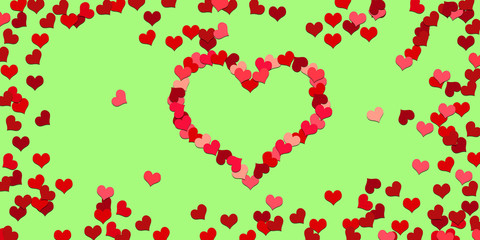 make a heart shape from many pieces