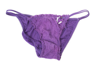Violet panties isolated