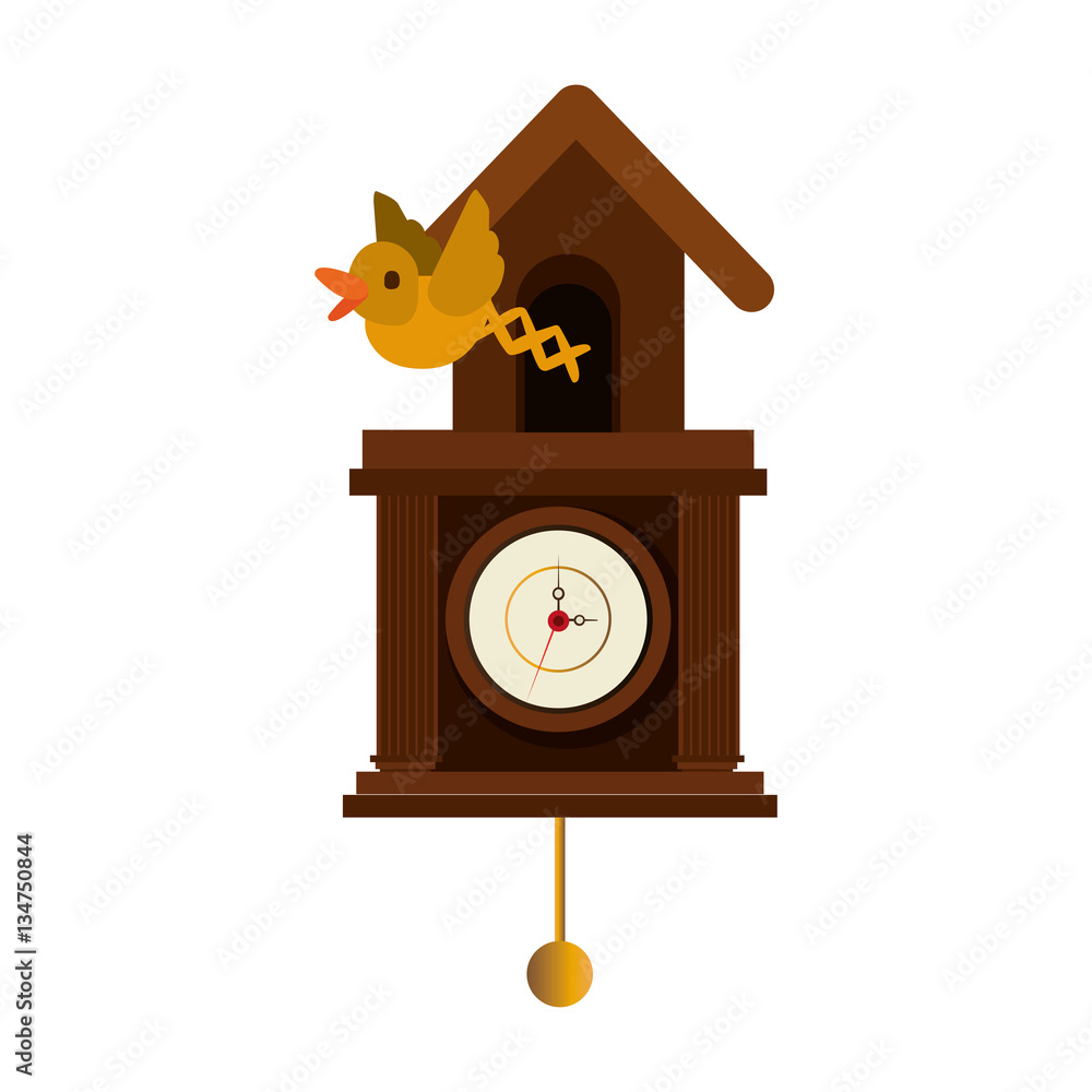 Canvas Prints cuckoo watch time isolated icon vector illustration design