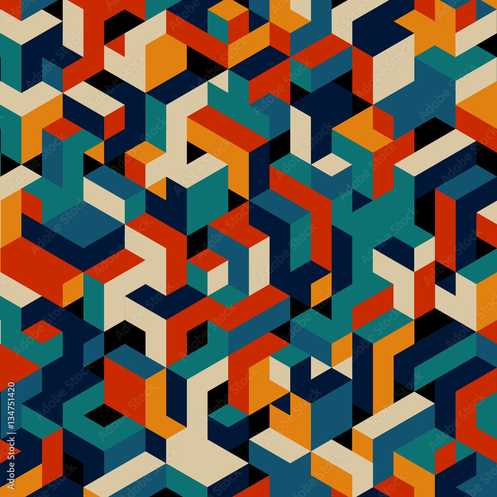 Poster modern isometric background. abstract flat pattern. eps10 vector.