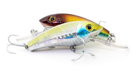 Woblers on white.