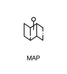 Map flat icon