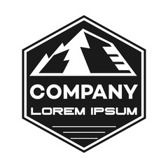 Camping in the mountains logo