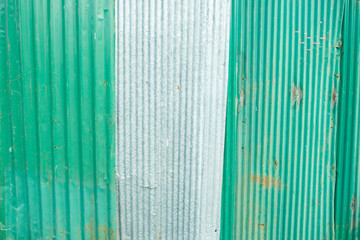 green zinc plate metal sheets wall