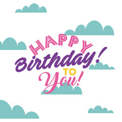 happy birthday card. colorful design. vector illustration