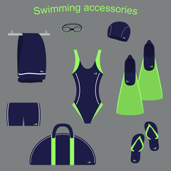 accessories and clothing for swimming pools