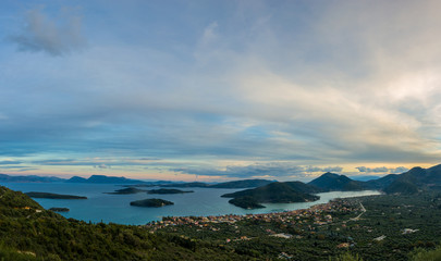 beautiful nidri and small island scorpios of lefkada