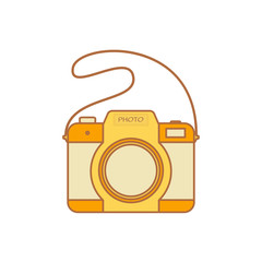 Camera Isolated on a white background.