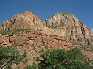 Fototapeta na wymiar Sandstone mountains at Zion National Park