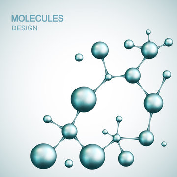 Dna and molecule. Vector template Logo for medicine, science, te