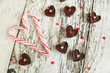 Chocolate candies for st. valentine's day