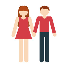 couple romantic love together vector illustration eps 10