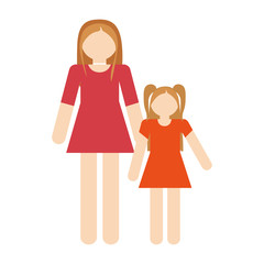 mother and daughter relation family vector illustration eps 10