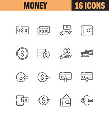 Money icon set