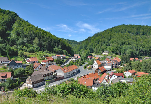der idyllische Luftkurort Zorge im Harz,Niedersachsen,Deutschland