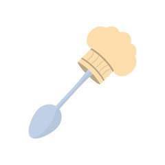spoon hat chef cook utensil vector illustration eps 10