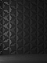 Fototapeta premium illustration render black interior