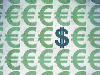Banking concept: dollar icon on Digital Data Paper background
