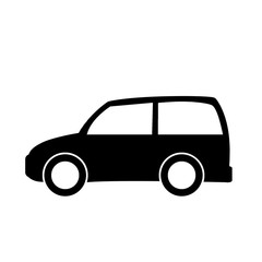 flat icon with a black car without background