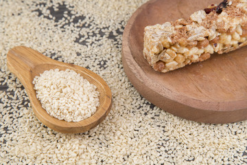 White Sesame Seed and Cereal Bar (Sesamum indicum)
