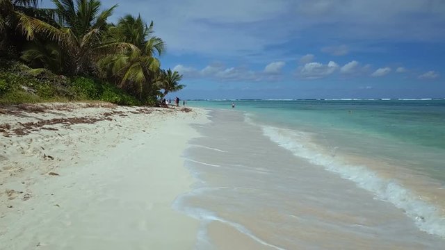 slow motion tropical shoreline on flamenco beach, culebra, Puerto rico
