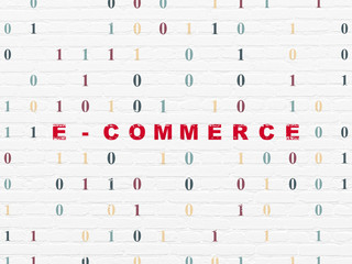 Finance concept: E-commerce on wall background