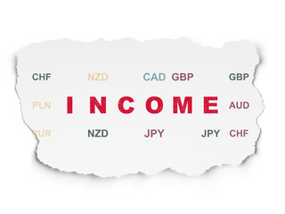 Obraz premium Finance concept: Income on Torn Paper background