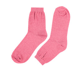 Socks made of cotton isolated on white background.