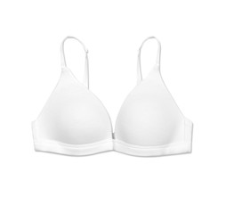 white triangle bra, isolated on white background 